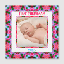 Aangepaste Jolly Feestelijke Kerst Fotomagneet Kaa