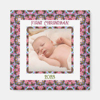 Aangepaste Jolly Feestelijke Kerst Roze Foto Afbee