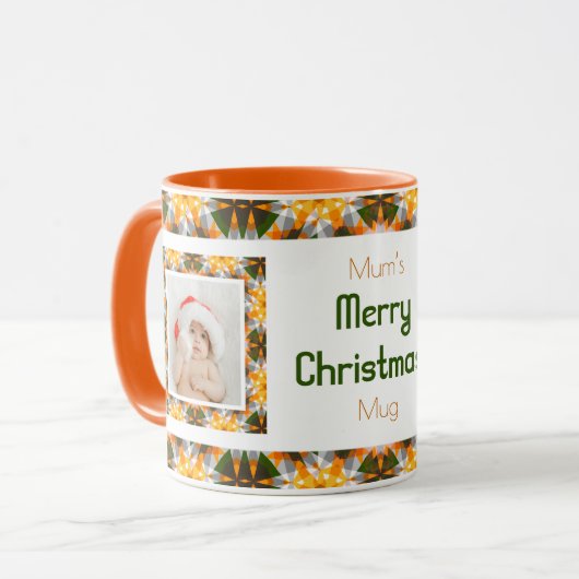 Aangepaste Jolly herfst Herfst Patroon Foto Afbeel Mok (Voorkant links)