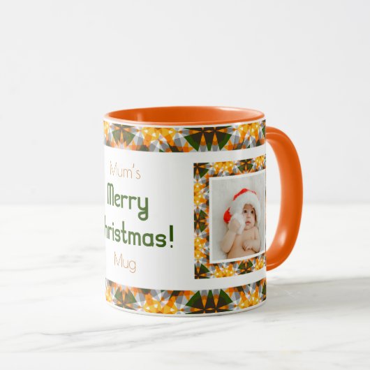 Aangepaste Jolly herfst Herfst Patroon Foto Afbeel Mok (Voorkant rechts)