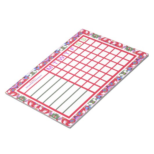 Aangepaste Jolly Kerst ADHD Meisjes Vrouwen Planne Notitieblok (Schuin)