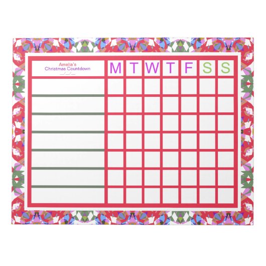 Aangepaste Jolly Kerst ADHD Meisjes Vrouwen Planne Notitieblok (Voorkant)