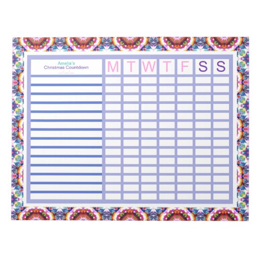 Aangepaste Jolly Kerst ADHD Meisjes Vrouwen Planne Notitieblok (Voorkant)