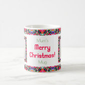 Aangepaste Jolly Kerst Patroon Foto Afbeelding Tea Koffiemok (Center)