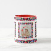 Aangepaste Jolly Kerst Patroon Foto Afbeelding Tea Mok (Midden)