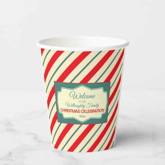 Aangepaste Jolly Santa Claus Papieren Bekers (Achterkant)