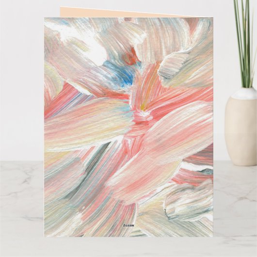 Aangepaste jong meisje biddende florale Sinaasappe Kaart (Achterkant)