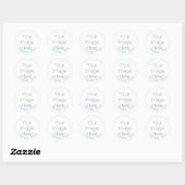 aangepaste jongen Baby Shower Bedankt Foto Sticker (Vel)