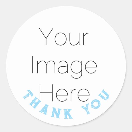 aangepaste jongen Baby Shower Bedankt Foto Sticker (Voorkant)