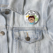 Aangepaste jongen bankier neem je kind mee naar de ronde button 5,7 cm (In situ)