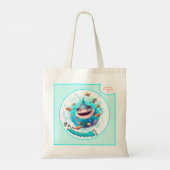 Aangepaste jongen voor Cute Shark Summer Vacation Tote Bag (Achterkant)