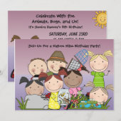 Aangepaste jongens en meisjes Natuur Hike Birthday Kaart (Voorkant / Achterkant)