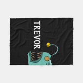 Aangepaste jongens slaapkamer vis thema zeeduivel fleece deken (Voorkant (Horizontaal))