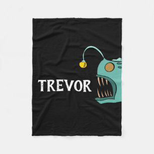 Aangepaste jongens slaapkamer vis thema zeeduivel fleece deken