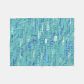 Aangepaste jongensnaam gepersonaliseerde licht-Bla Fleece Deken (Voorkant (Horizontaal))