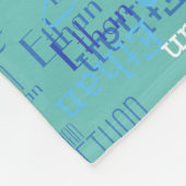 Aangepaste jongensnaam gepersonaliseerde licht-Bla Fleece Deken (Hoek)