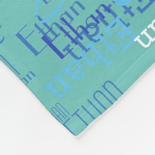 Aangepaste jongensnaam gepersonaliseerde licht-Bla Fleece Deken (Hoek)