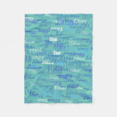 Aangepaste jongensnaam gepersonaliseerde licht-Bla Fleece Deken (Voorkant)