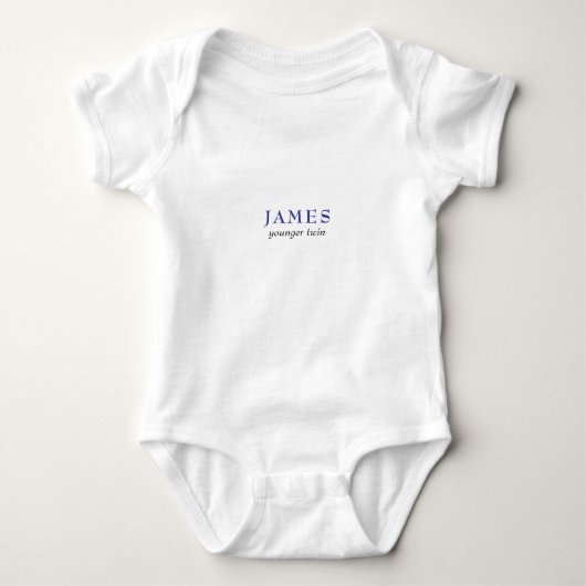 Aangepaste Jongere Tweeling Kleine Broer Pasgebore Romper (Voorkant)