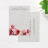 Aangepaste joodse Floral Linen-kaart Visitekaartje (Bureau)