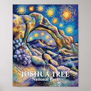 Aangepaste Joshua Tree Arch Rock Sterrennacht Kleu Poster
