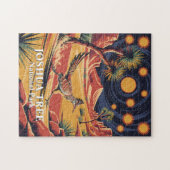 Aangepaste Joshua Tree Grappige Wegrenner Vintage Legpuzzel (Horizontaal)