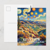 Aangepaste Joshua Tree Keys View Van Gogh Landscha Briefkaart (Voorkant / Achterkant)