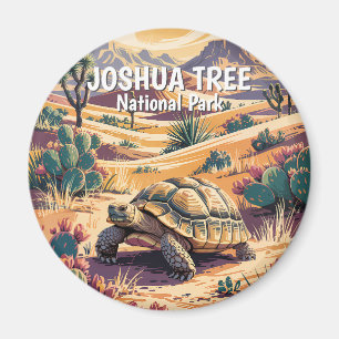 Aangepaste Joshua Tree Schildpad Retro Woestijn La Magneet