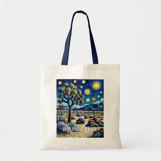 Aangepaste Joshua Tree Van Gogh Starry Night Moder Tote Bag (Voorkant)