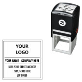 Aangepaste Jouw naam Adres Logo - Foto Zelfinktende Stempel (In situ)