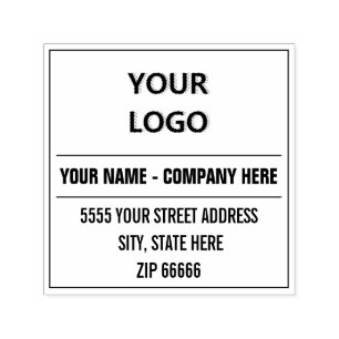 Aangepaste Jouw naam Adres Logo - Foto Zelfinktende Stempel