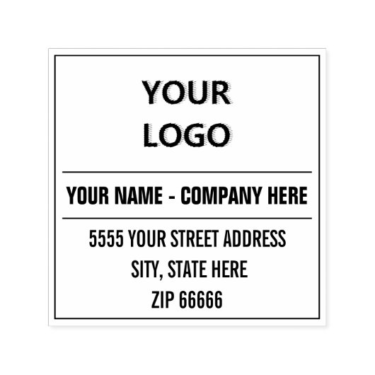 Aangepaste Jouw naam Adres Logo - Foto Zelfinktende Stempel (Design)