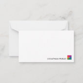 Aangepaste Jouw naam Business Company Logo Minimal Notitiekaartje (Achterkant)