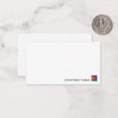 Aangepaste Jouw naam Business Company Logo Minimal Notitiekaartje (Voorkant / Achterkant in situ)