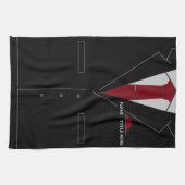Aangepaste Jouw naam Keukenhanddoek met Business S (Horizontaal)