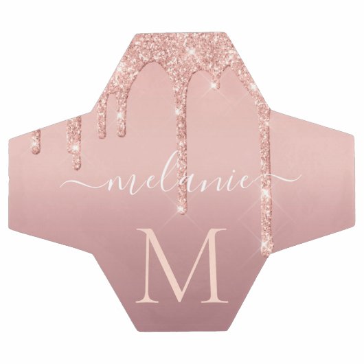 Aangepaste Jouw naam Letter Roos Goud Voetbal (Enkel)