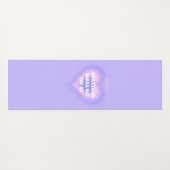 Aangepaste Jouw naam Paarse Aura Hart Manifestatie Yogamat (Achterkant (horizontaal))