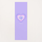 Aangepaste Jouw naam Paarse Aura Hart Manifestatie Yogamat (Voorkant)