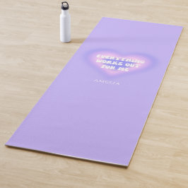 Aangepaste Jouw naam Paarse Aura Hart Manifestatie Yogamat