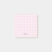 Aangepaste jouw naam post-it notities Gingham insp Post-it® Notes (Voorkant)