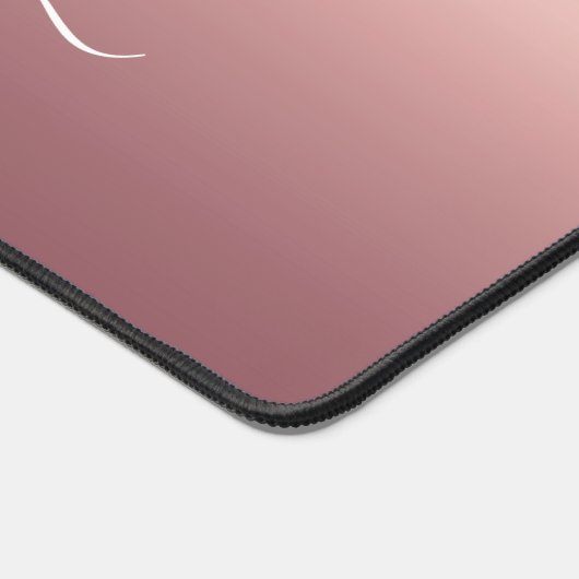 Aangepaste Jouw naam Tekst Roos Gold Desk Mat (Hoek)