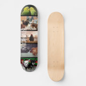 Aangepaste jouw naam voor fotocollage | 5 zwart persoonlijk skateboard (Voorkant)