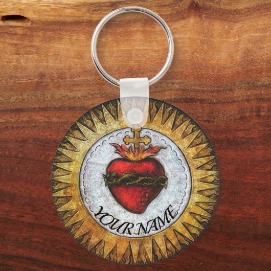 Aangepaste JOUW NAAM voor geschaald Label-ID-hoofd Sleutelhanger (Voorkant)