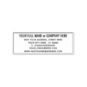 Aangepaste Jouw naam Website Telefoon E-mailadres  Zelfinktende Stempel (Design)