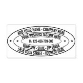 Aangepaste Jouw namen Info Adres Ovaal Rubber Stem Rubberstempel (Afrduk)