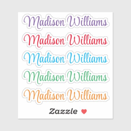 Aangepaste jouw namen sticker (Vel)