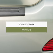 Aangepaste jouw tekst, afbeelding en achtergrondkl bumpersticker (Op auto)