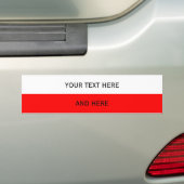 Aangepaste jouw tekst, afbeelding en achtergrondkl bumpersticker (Op auto)