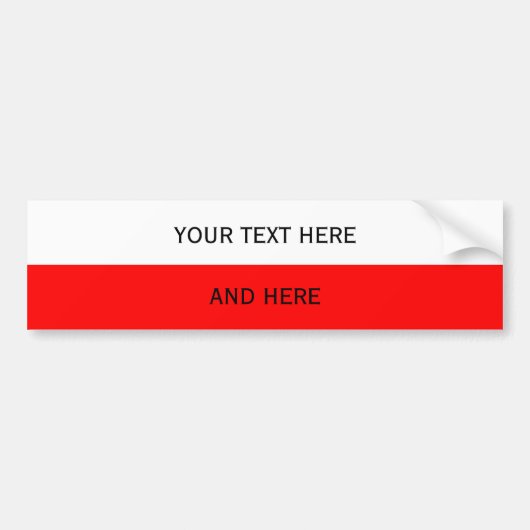 Aangepaste jouw tekst, afbeelding en achtergrondkl bumpersticker (Voorkant)