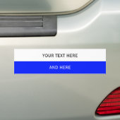 Aangepaste jouw tekst, afbeelding en achtergrondkl bumpersticker (Op auto)
